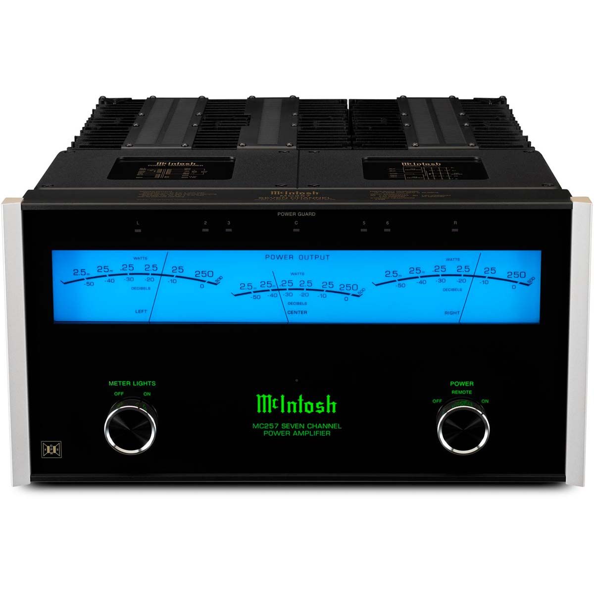 McIntosh MC257 7-channel Solid State Amplifier - front view