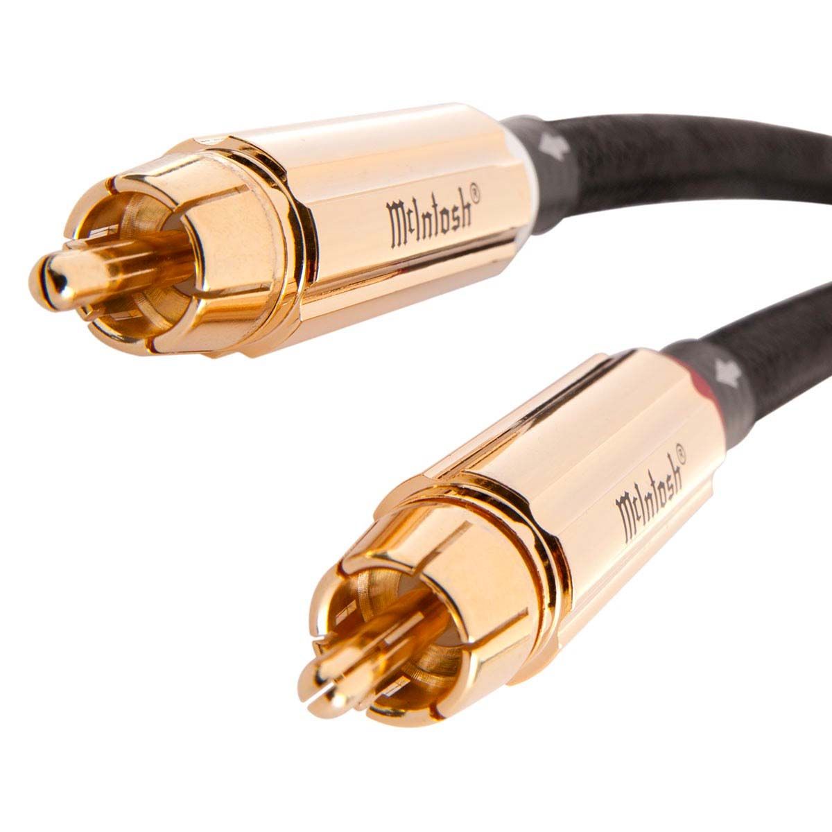 McIntosh Unbalanced Audio Cable - close-up of connectors