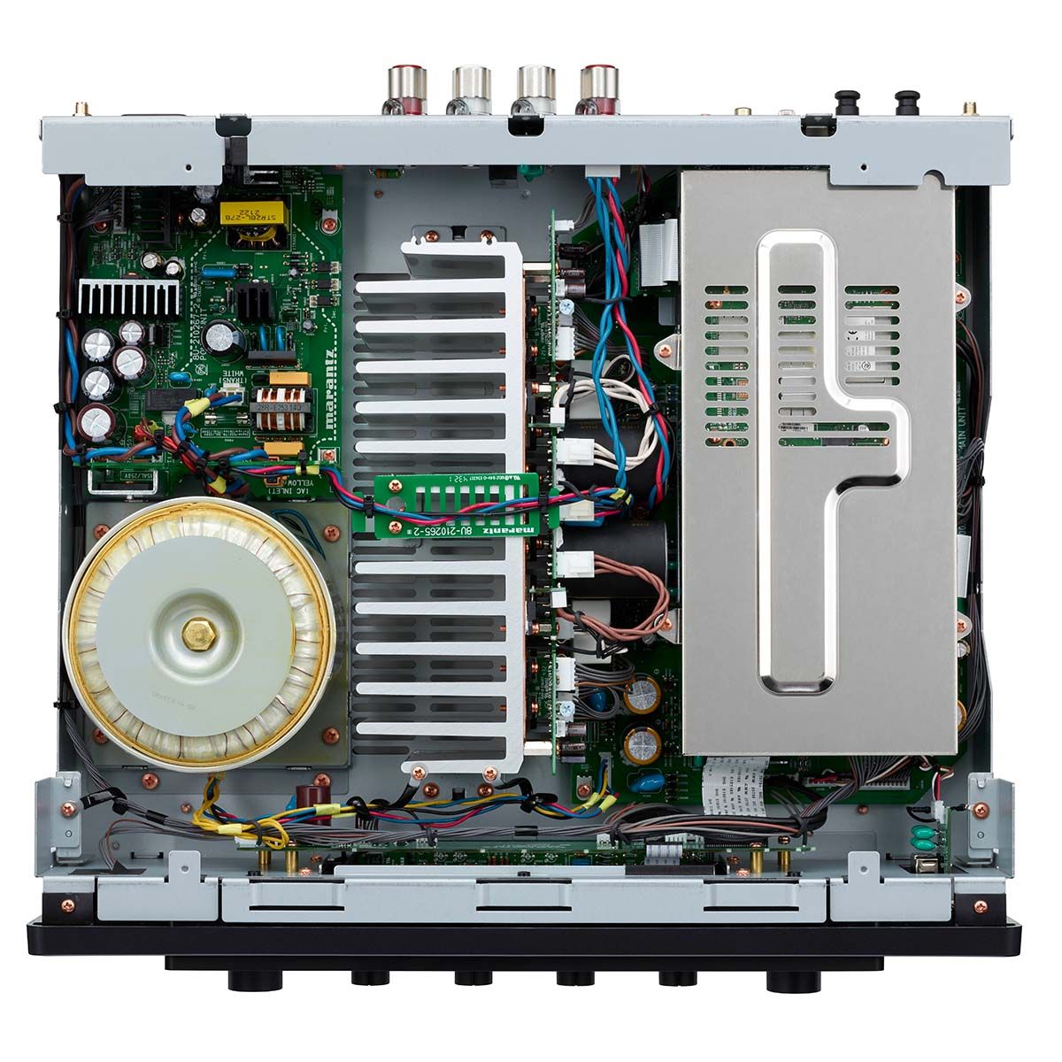 Marantz Model 40n Integrated Amplifier, Black, top view with internals exposed