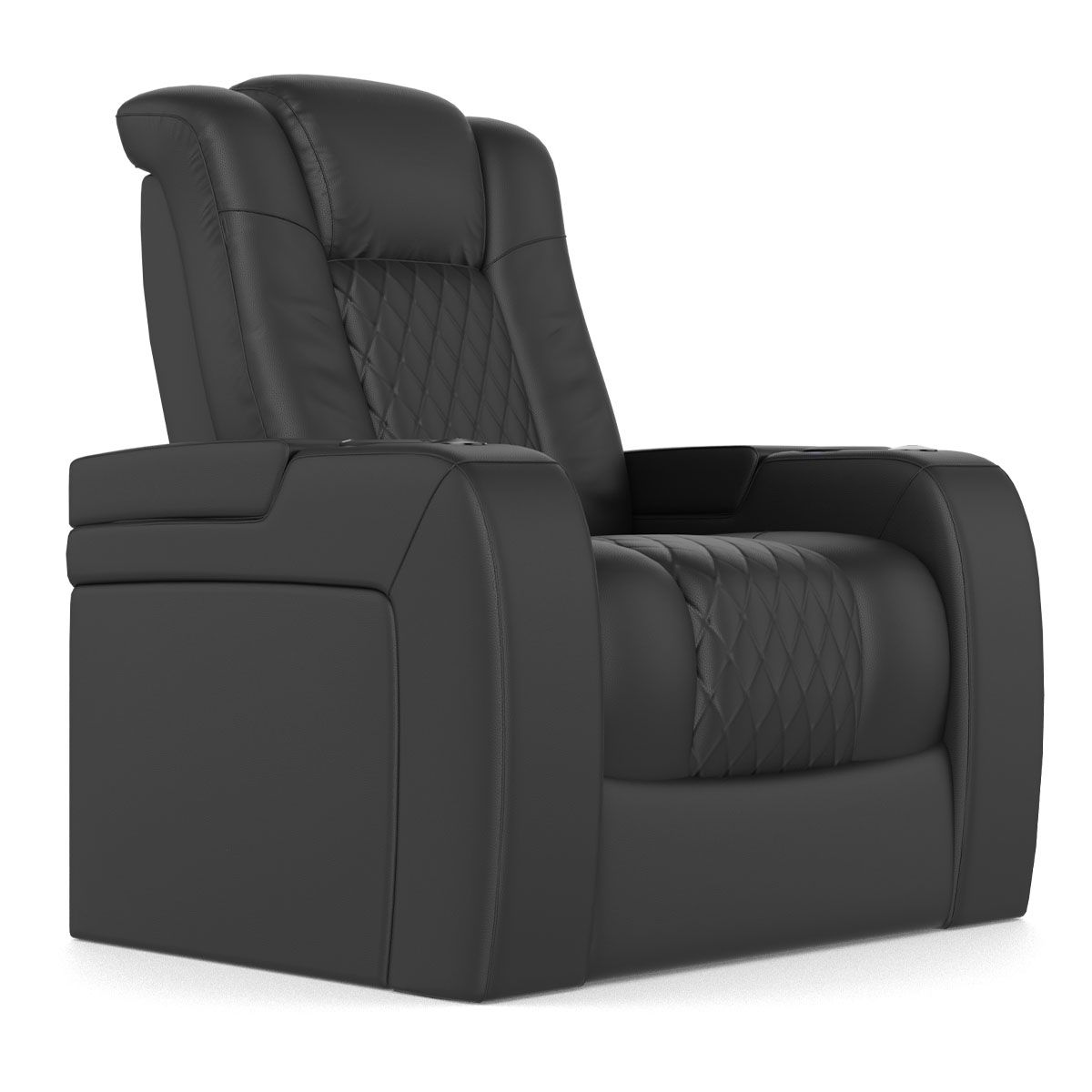 Audio Advice Revelation Home Theater Seating - angled front view of 2 arm chair