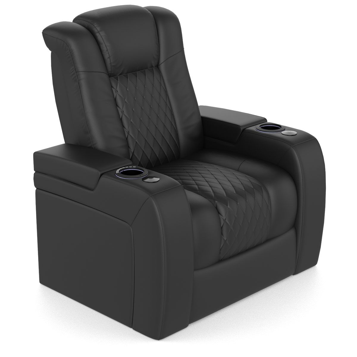 Audio Advice Revelation Home Theater Seating - left angled top view of 2 arm chair