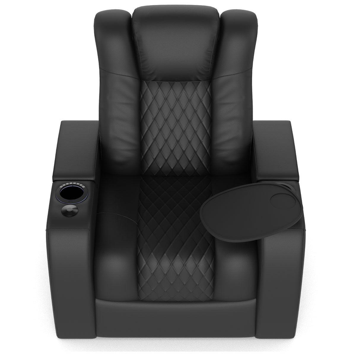 Audio Advice Revelation Home Theater Seating - top down front view of 2 arm chair