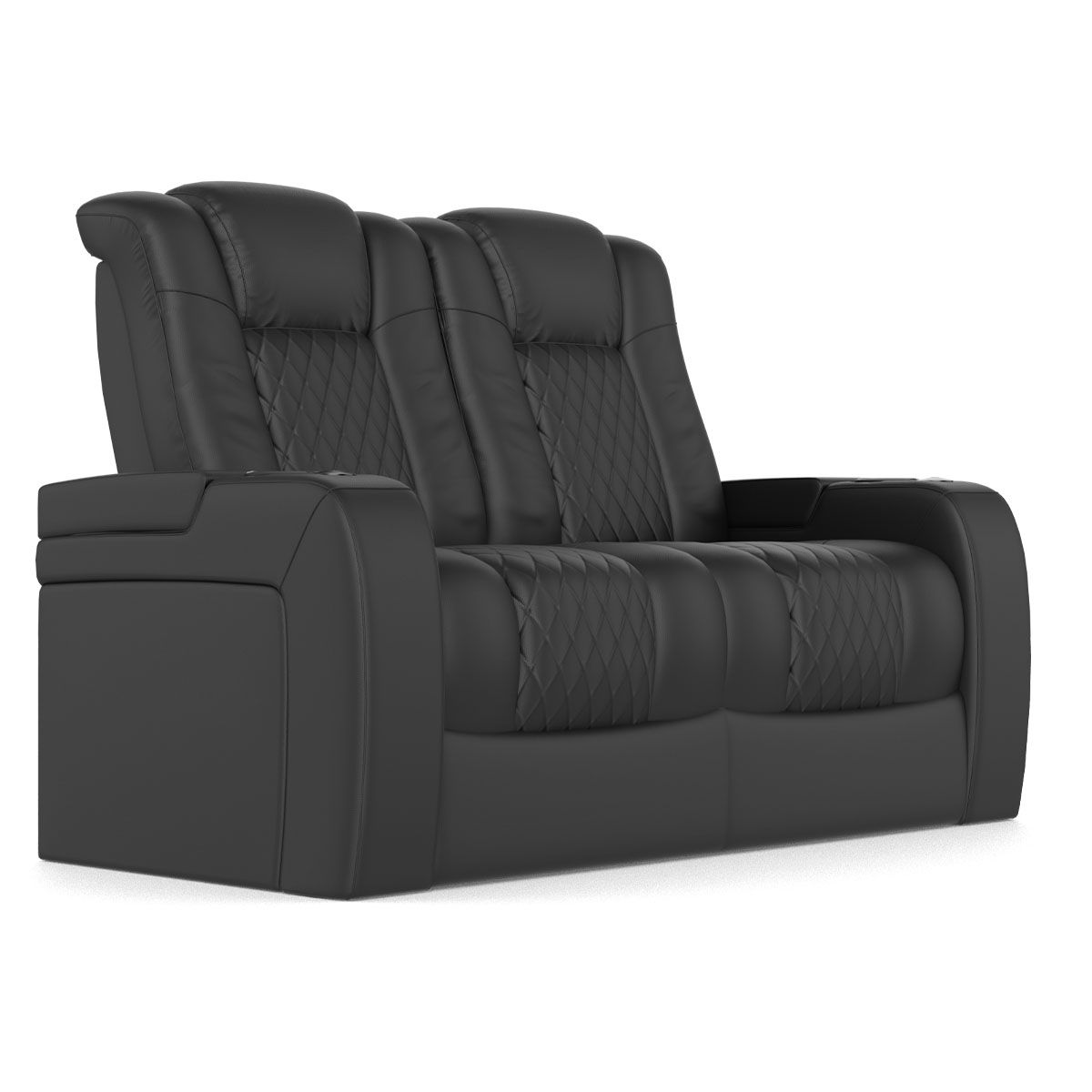 Audio Advice Revelation Home Theater Seating - angled front view of loveseat
