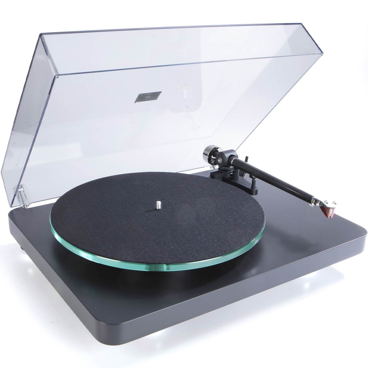 NAD C588 Manual Belt-Drive Turntable - Front View with Dustcover Open