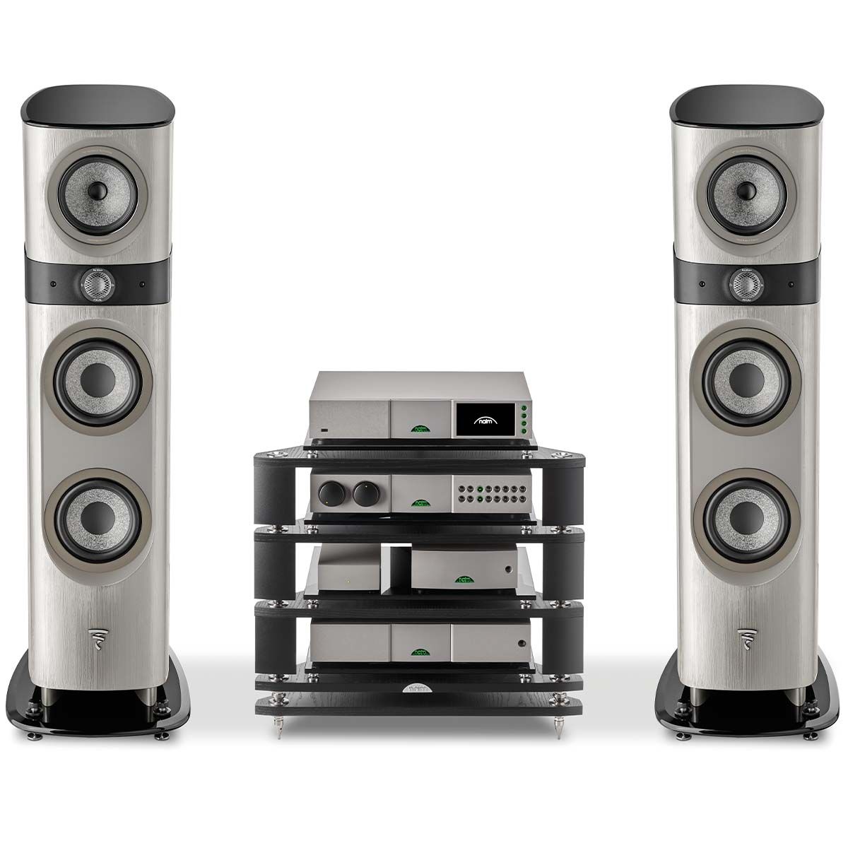 Focal Naim 10th Anniversary Edition Bundle - front view of entire system