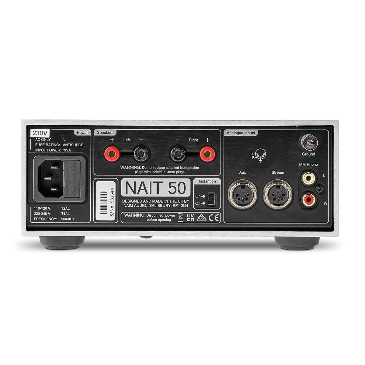 Naim NAIT 50 Limited Edition Integrated Amplifier rear view