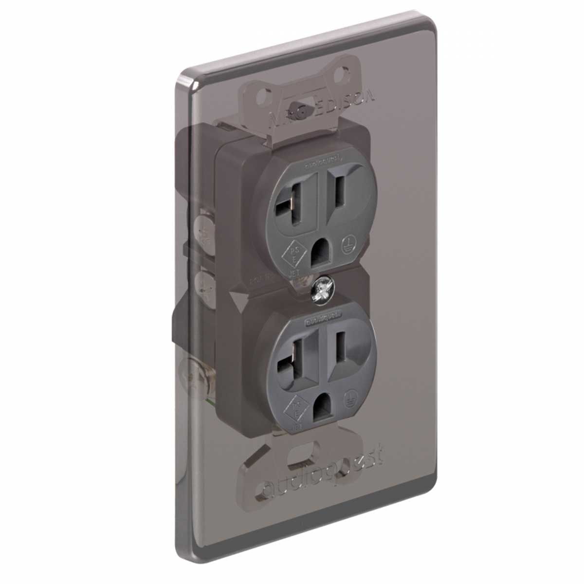 AudioQuest NRG Edison Duplex Wall Outlet front view with cover