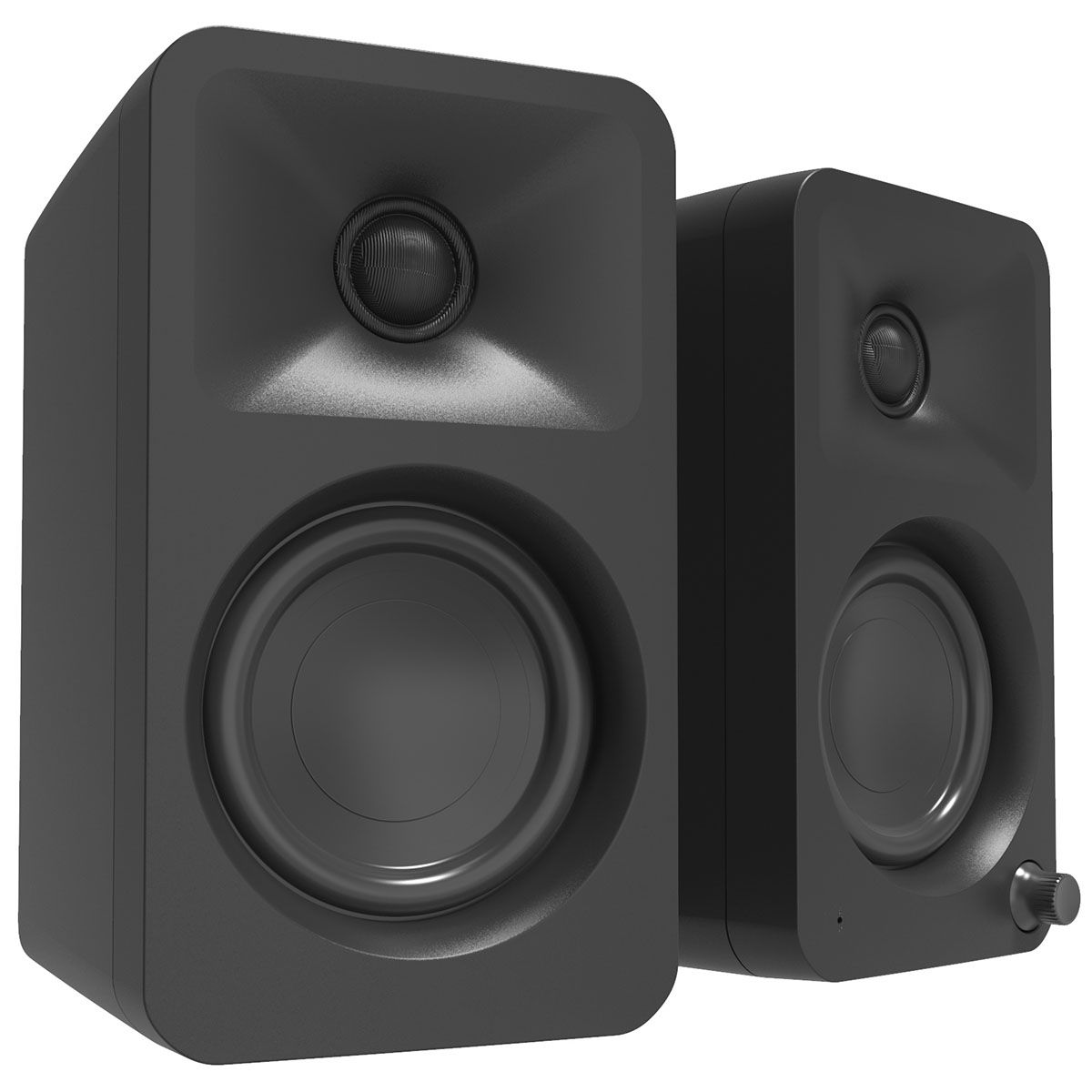 Kanto ORA Powered Reference Desktop Speakers - Pair angled front view of pair