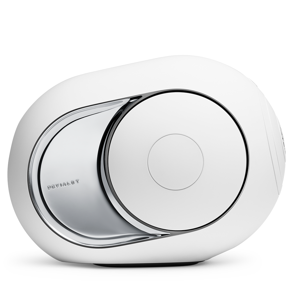Devialet Phantom I Wireless Speaker, Light Chrome, side view