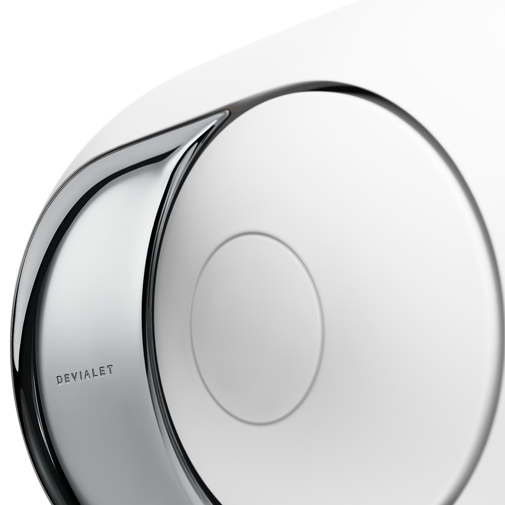 Devialet Phantom I Wireless Speaker, Light Chrome, side vent detail