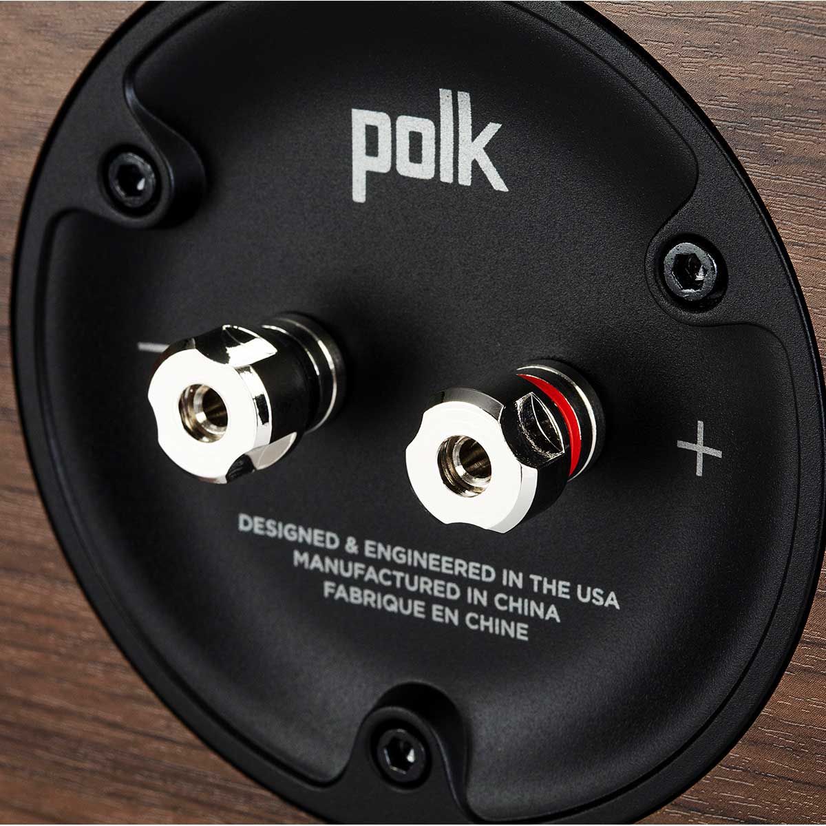 Polk R300 Speaker, Walnut, binding posts