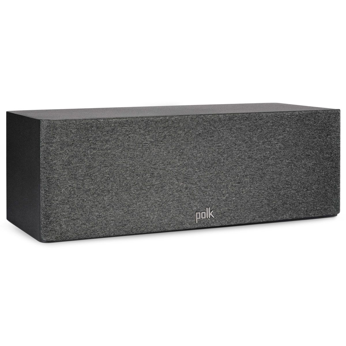 Polk Reserve R300 Center Channel Speaker, Black, front right angle with grille
