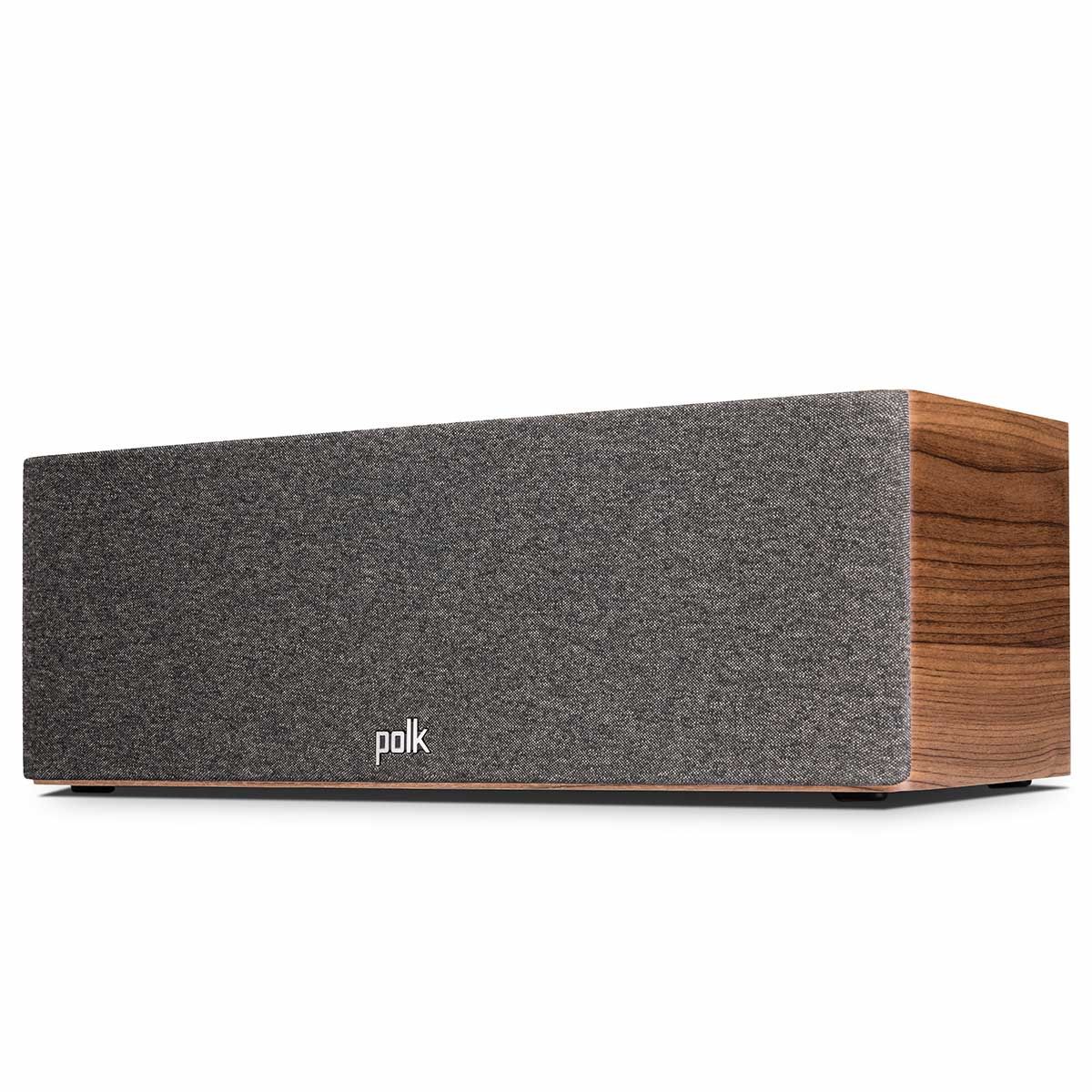 Polk R300 Speaker, Walnut, front left angle with grille