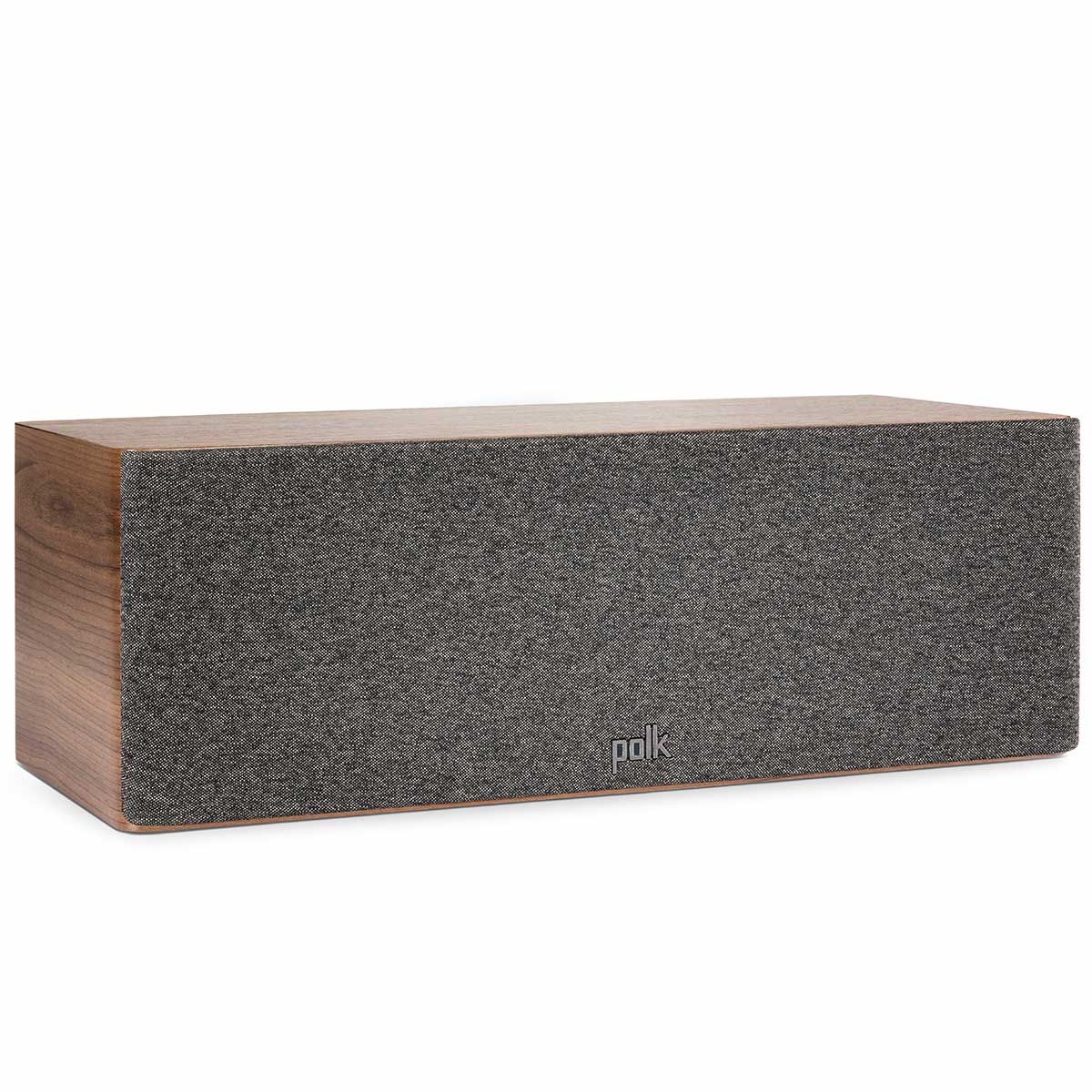 Polk R300 Speaker, Walnut, front right angle with grille