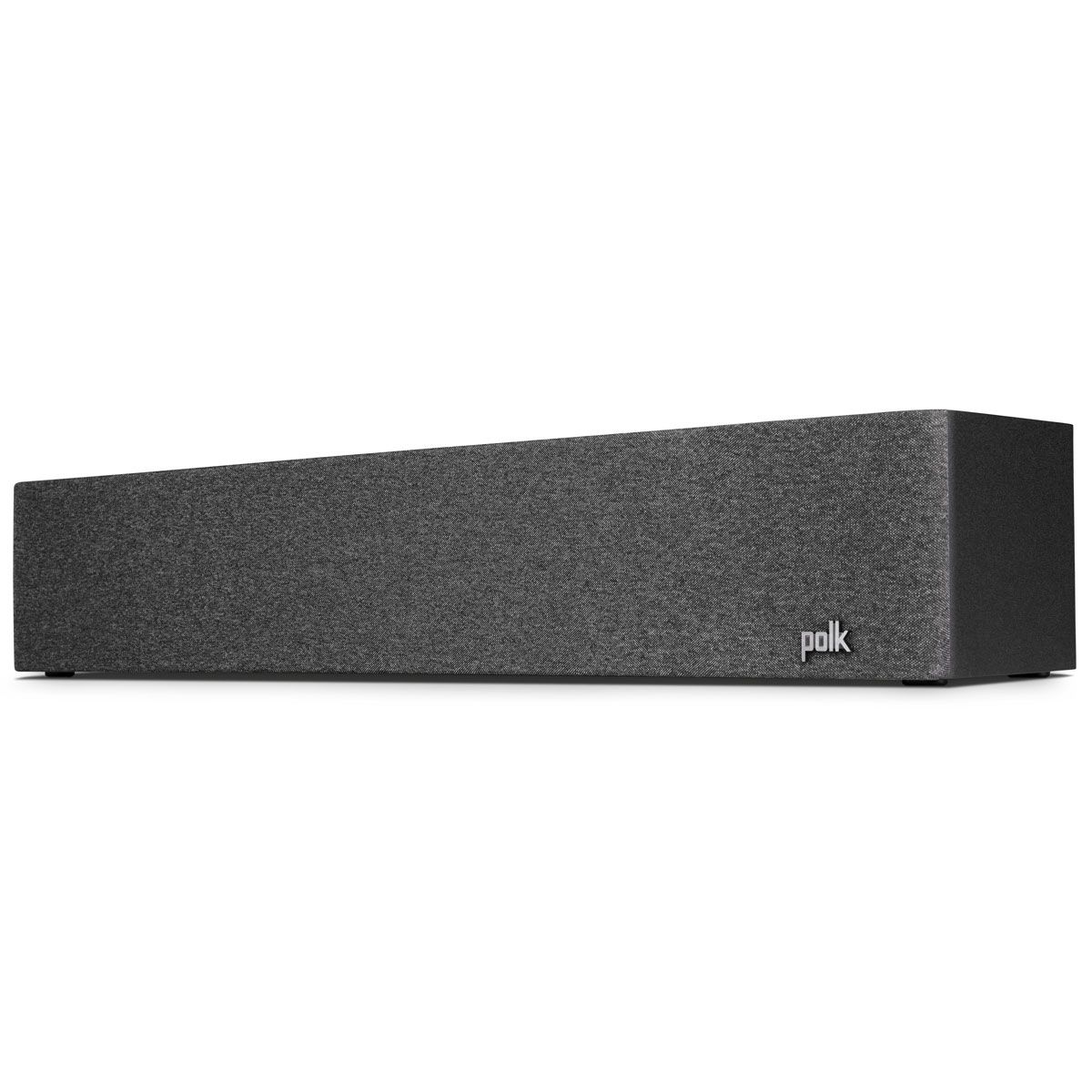 Polk Audio Reserve L350 Slim Center Channel LCR Speaker, front left angle with grille