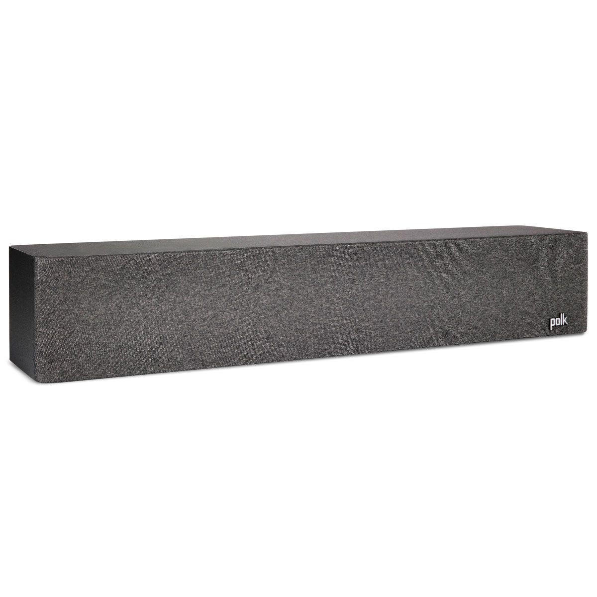 Polk Audio Reserve L350 Slim Center Channel LCR Speaker, front right angle with grille