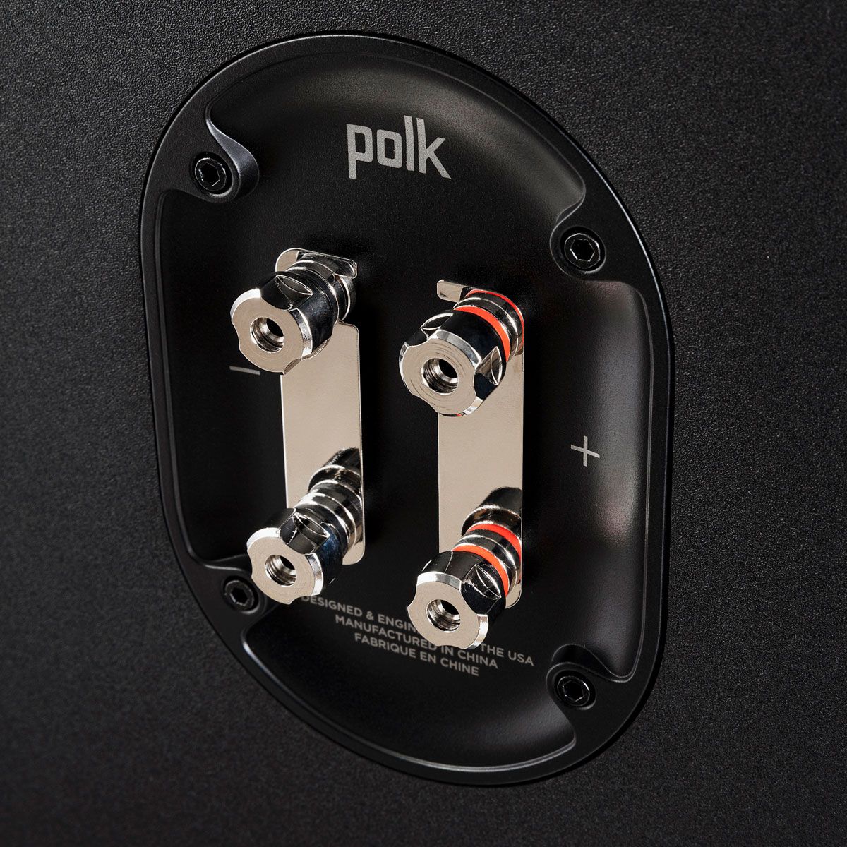 Polk Audio Reserve R700 Floorstanding Speaker, Black, speaker binding posts