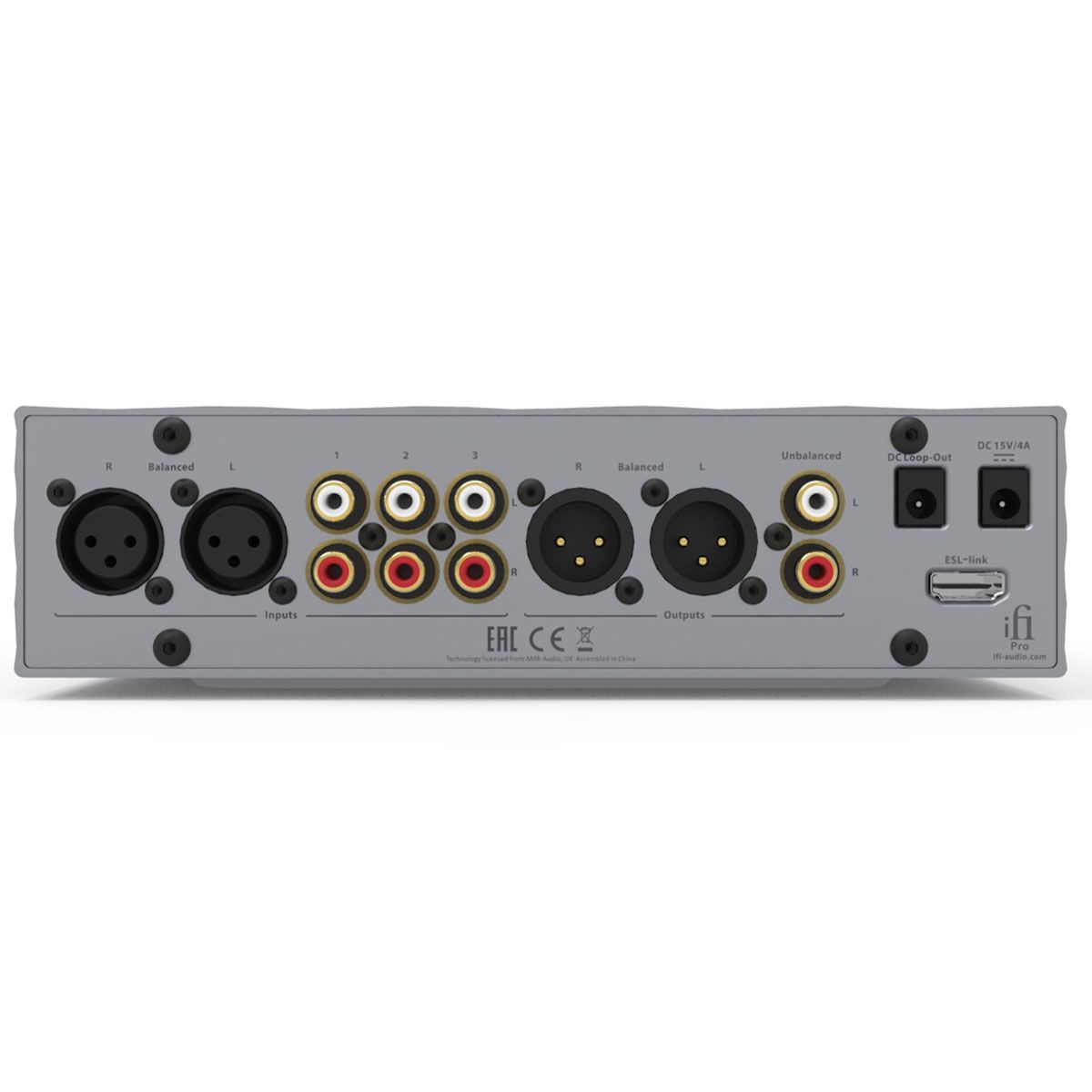 iFi Audio Pro iCAN Studio Grade Fully Balanced Headphone Amplifier - rear view