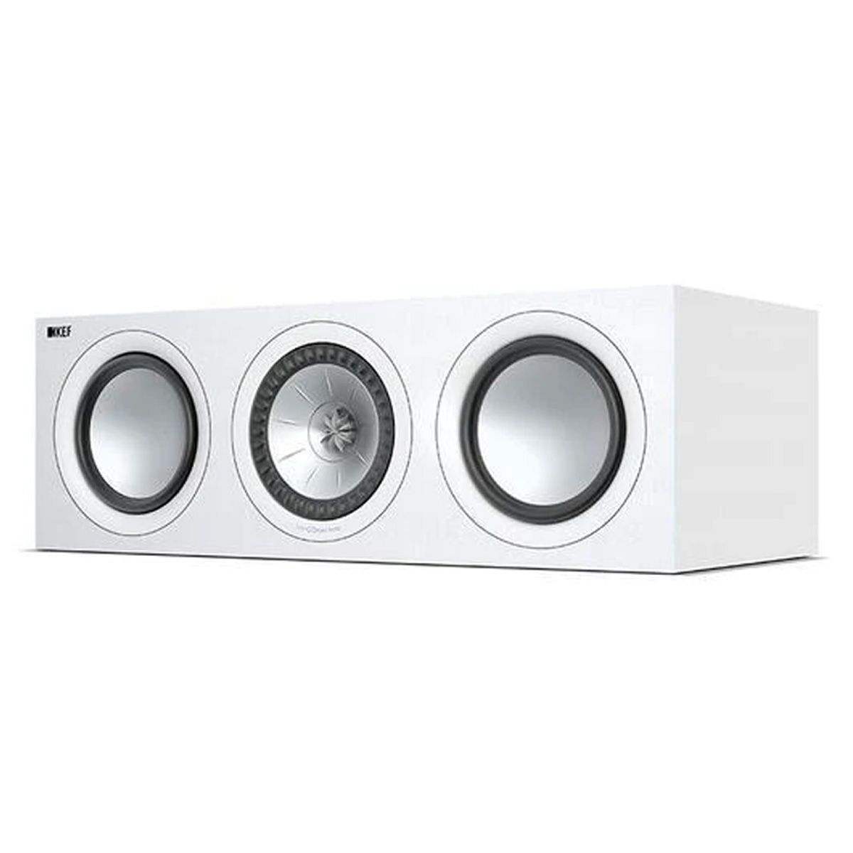 KEF Q650c Center Channel Speaker white angled front view