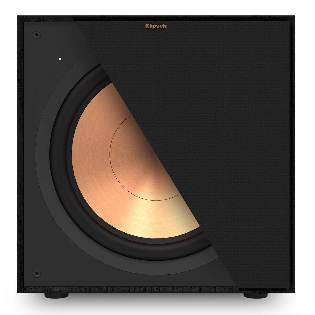 Klipsch R-121SW 12" Subwoofer - front view with partial grille
