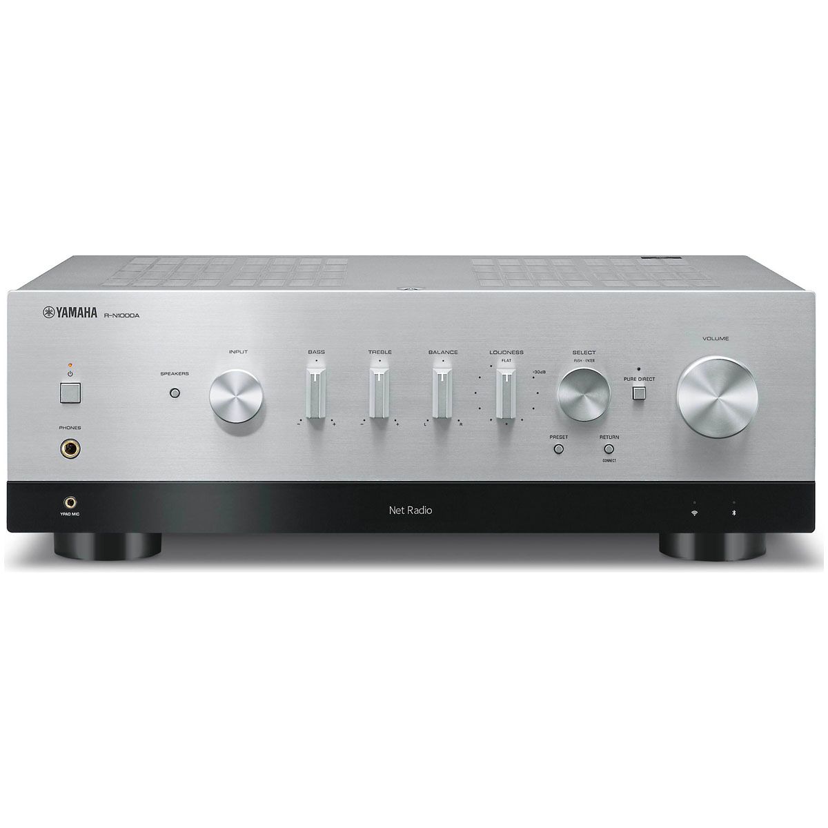 Yamaha R-N1000A Network Stereo Receiver silver front view