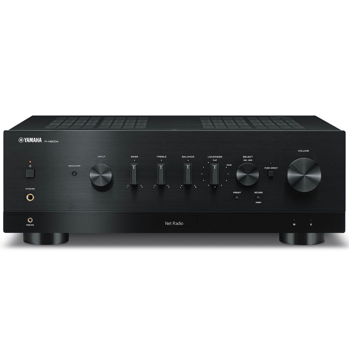 Yamaha R-N800A Network Stereo Receiver - Black front view
