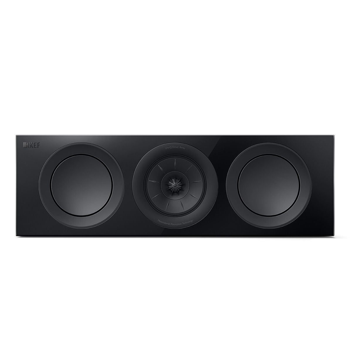 KEF R2 Meta LCR Speaker - Each black front view without grille