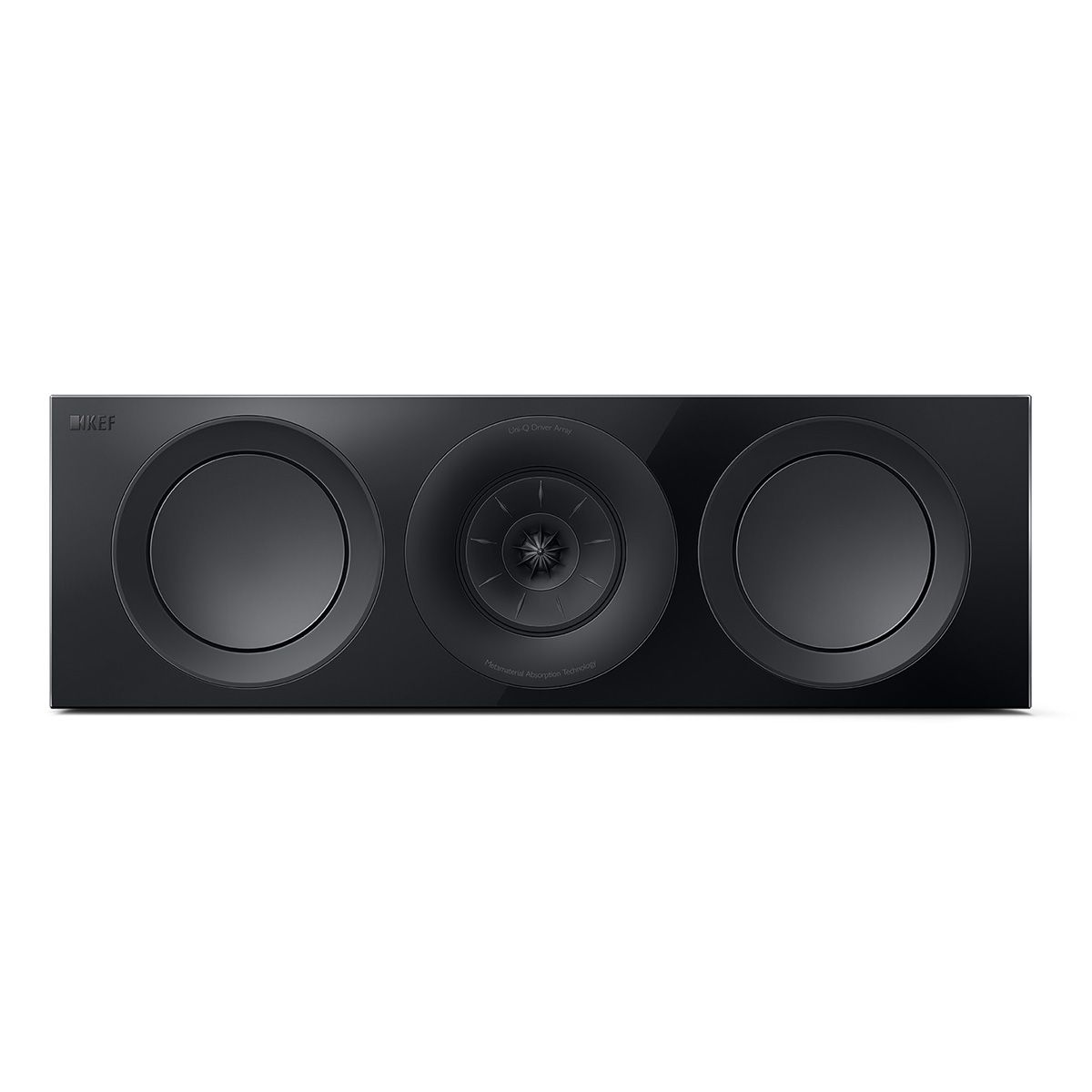 KEF R6 Meta LCR Speaker - Each black front view without grille