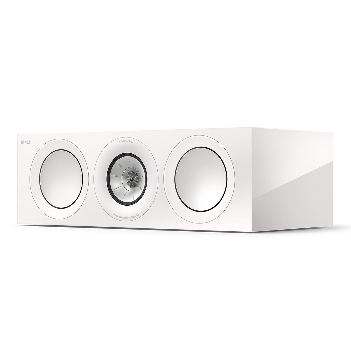 KEF R6 Meta LCR Speaker - Each white angled front view without grille