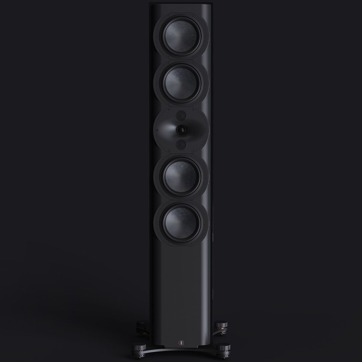 Perlisten R7t Floorstanding Speaker Front View In Black - Cinematic