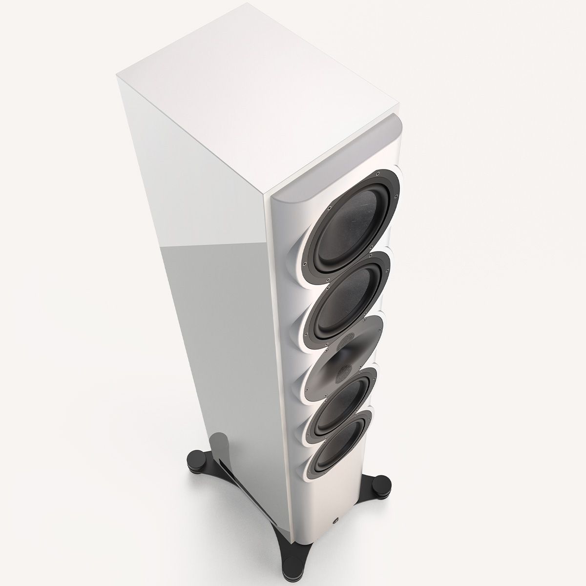 Perlisten R7t Floorstanding Speaker Top Angle View In White