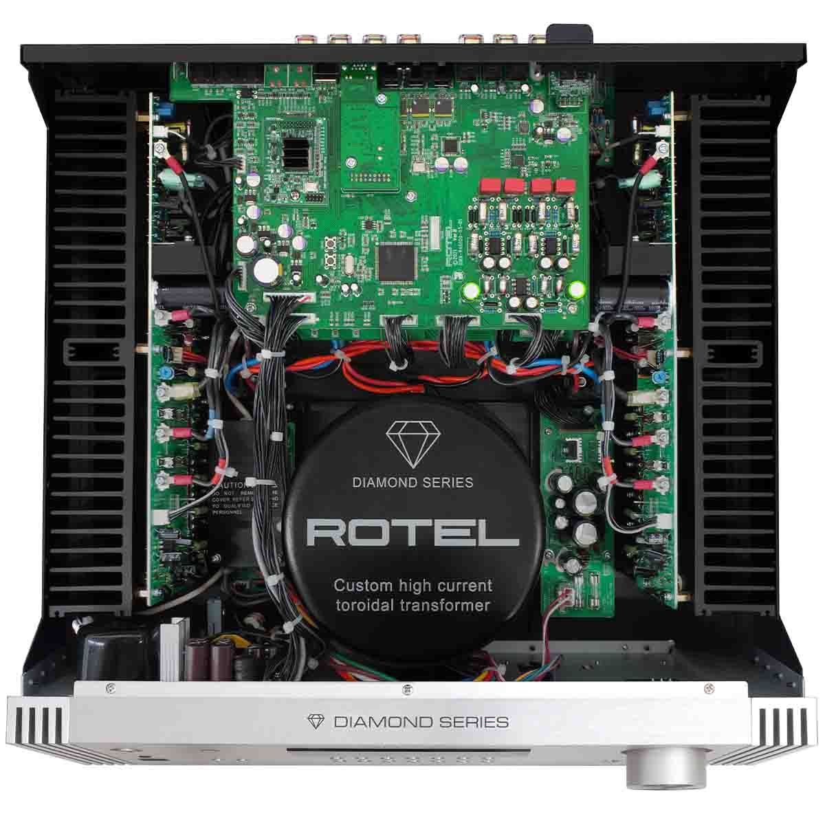 Rotel RA-6000 Integrated Amplifier - top view with cover removed