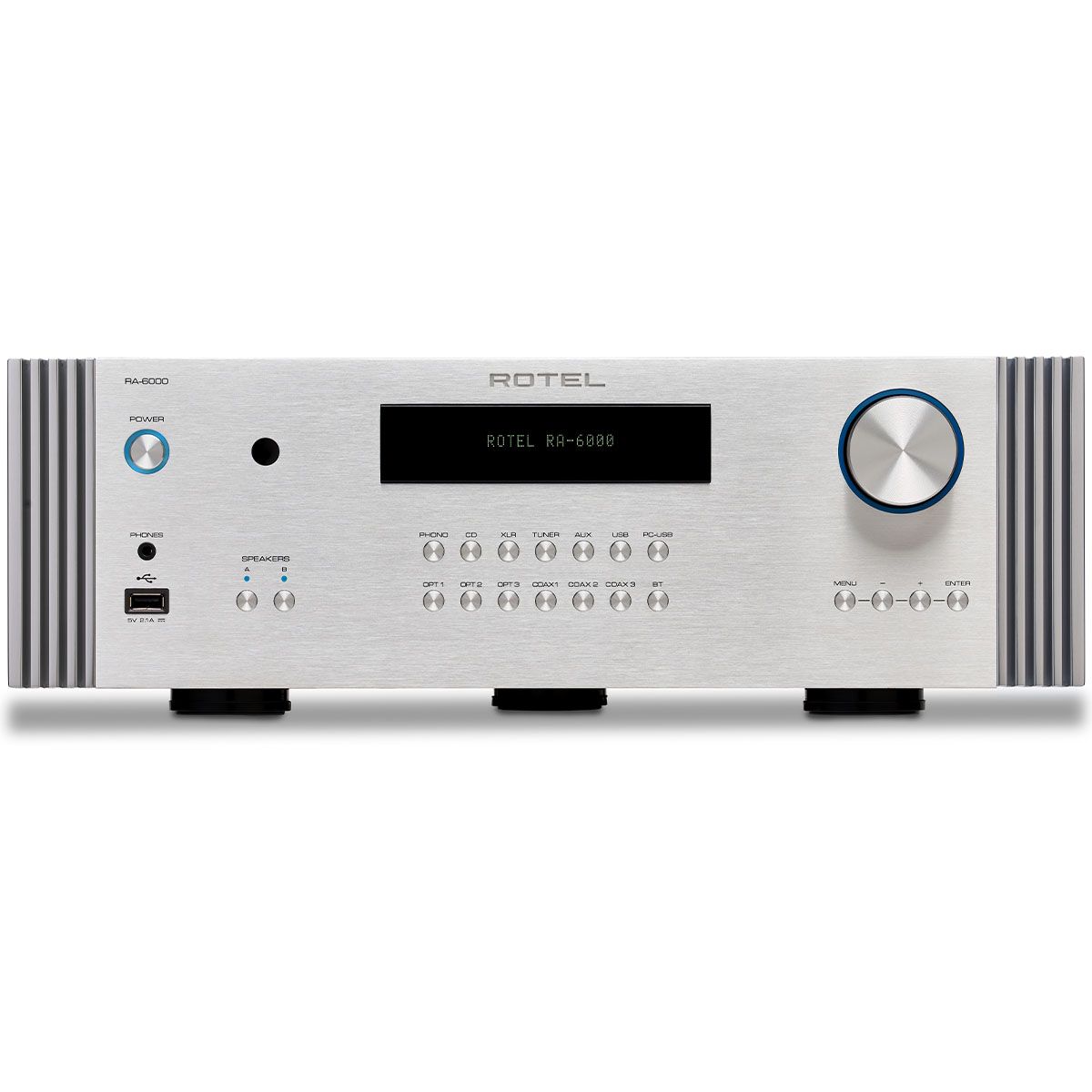 Rotel RA-6000 Integrated Amplifier - Silver - front view