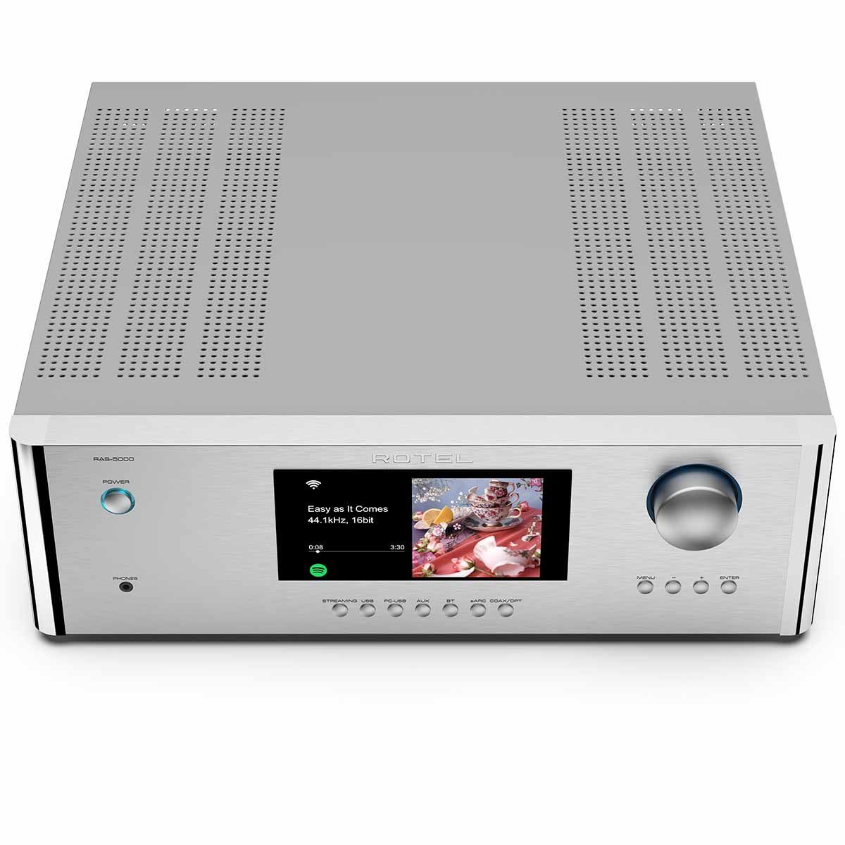 Rotel RAS-5000 Amplified Streamer - Silver top view