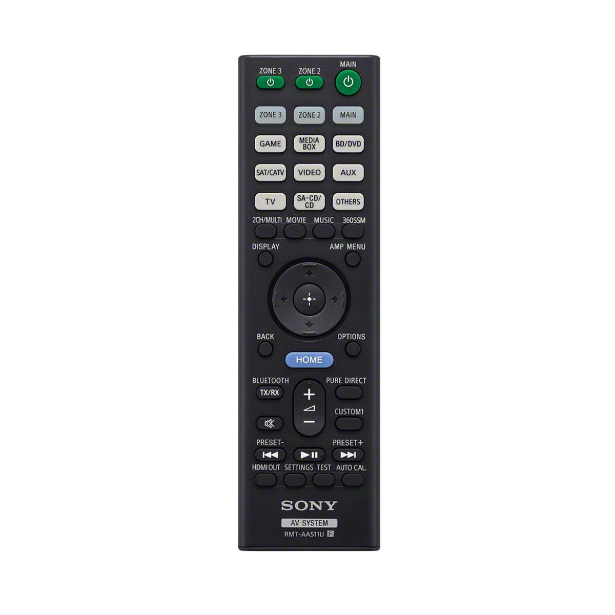 Sony STR-AZ1000ES 7.2 Channel 8K AV Receiver - remote