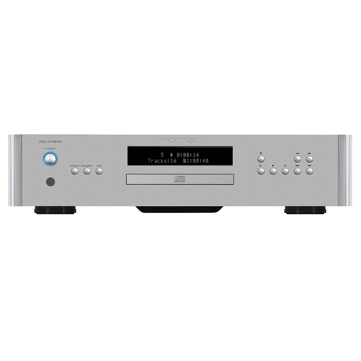 Rotel RCD-1572 MKII CD Player, Silver, front view