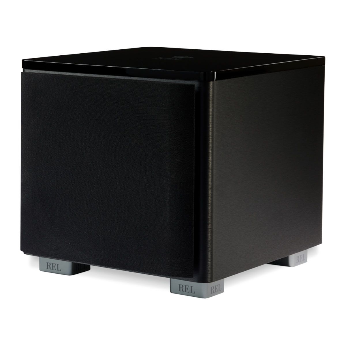 REL Acoustics HT/1205 MKII Subwoofer - angled front view with grille