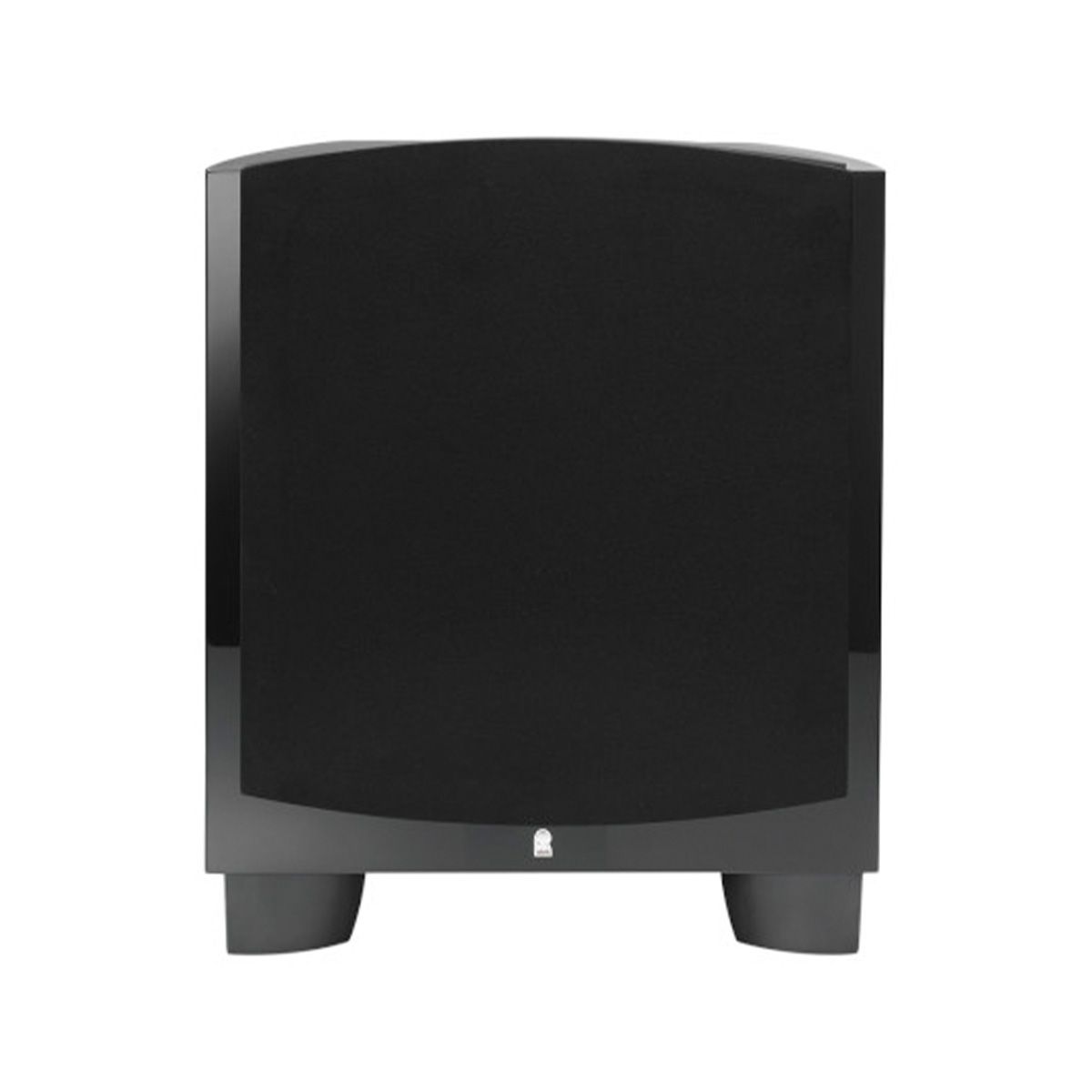 Revel B112v2 12” 1000W Powered Subwoofer - black single with grille - front view