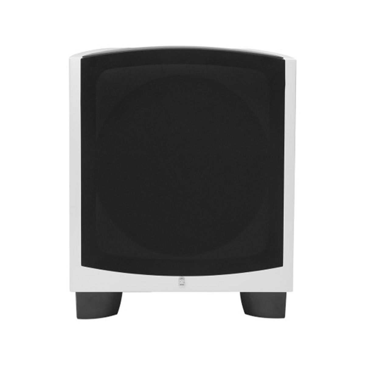 Revel B112v2 12” 1000W Powered Subwoofer - white single with grille - front view