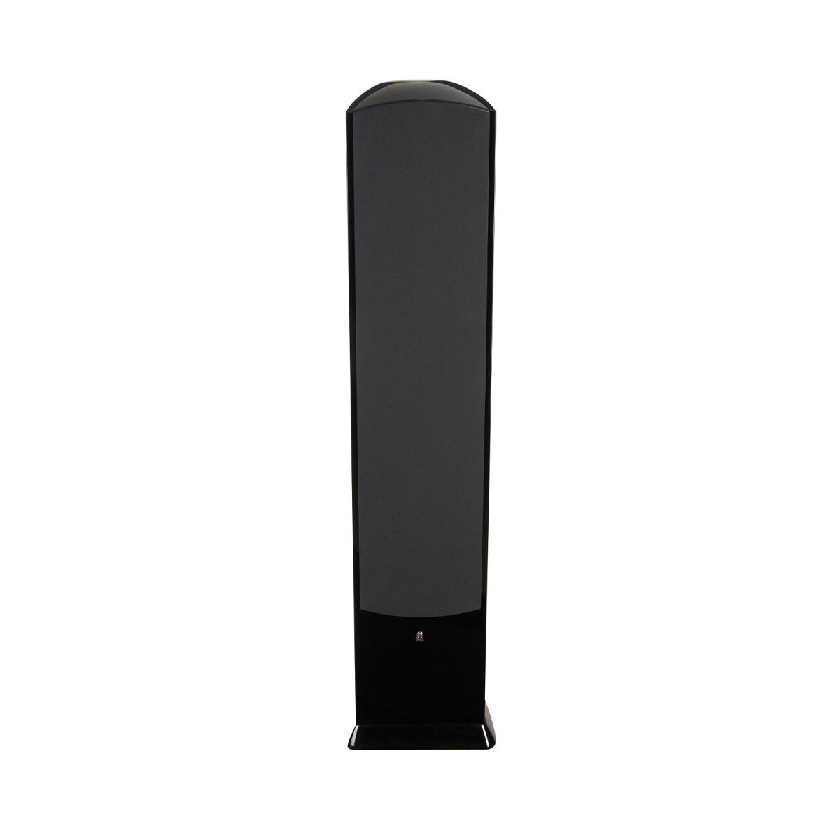 Revel F206 3-Way Floorstanding Tower Loudspeaker - Black single with grille - front view