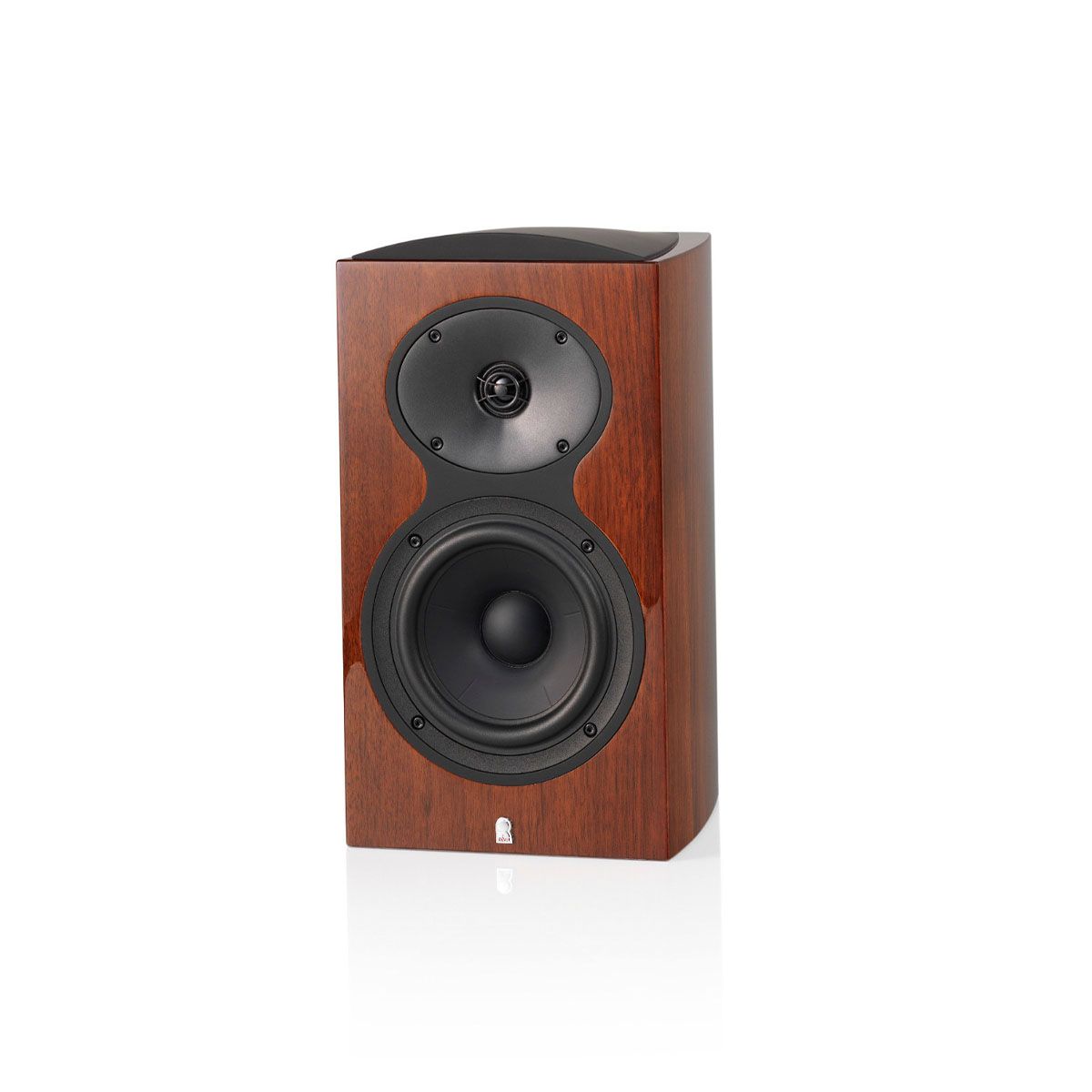 Revel M106 2-Way Bookshelf Monitor Loudspeaker - single walnut without grille - front view