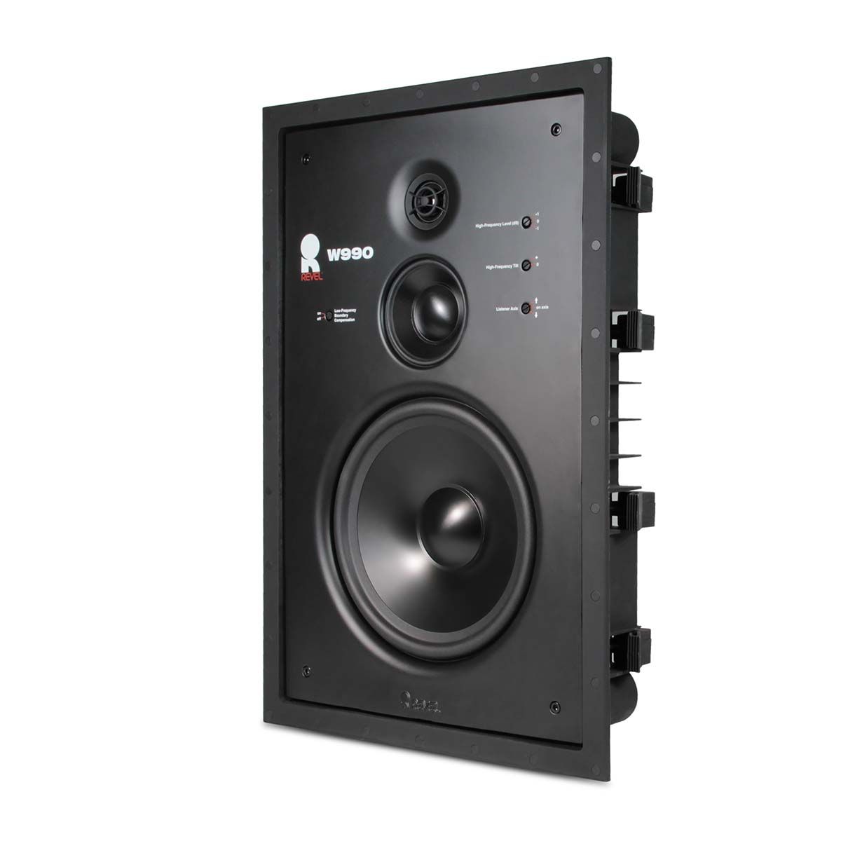 Revel W990 In-Wall Speaker, front angle without grille
