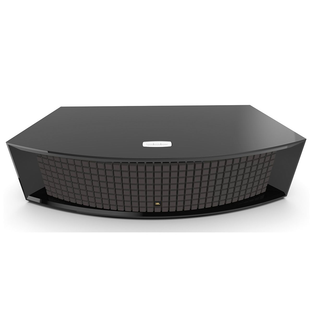 JBL L75 Music System - Limited Edition Gloss Black front view with grille