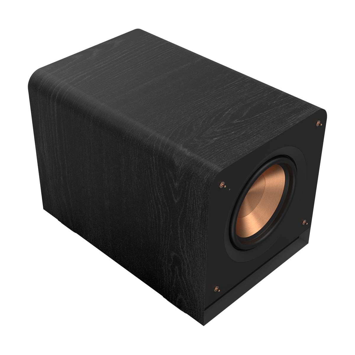 Klipsch RP-1000SW 10" Powered Subwoofer - Ebony - angled top left view without grille