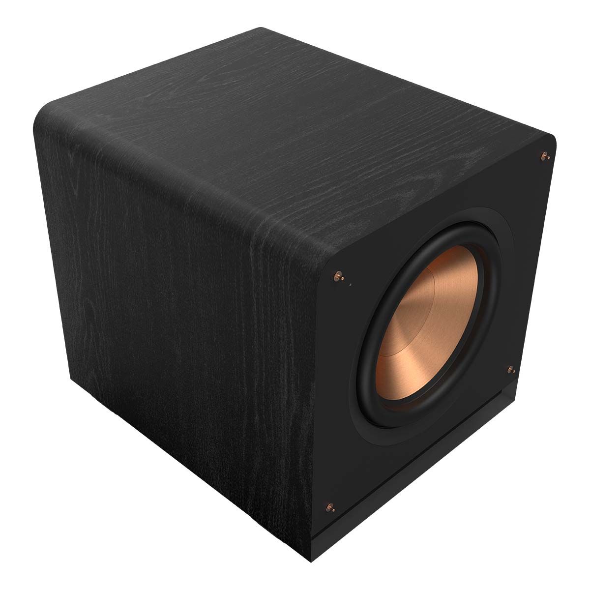 Klipsch RP-1400SW 14" Powered Subwoofer - Ebony - angled top left view without grille