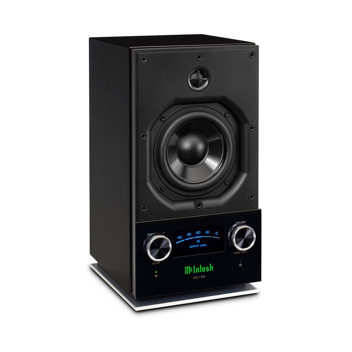 McIntosh RS150 Wireless Speaker, front angle without grille