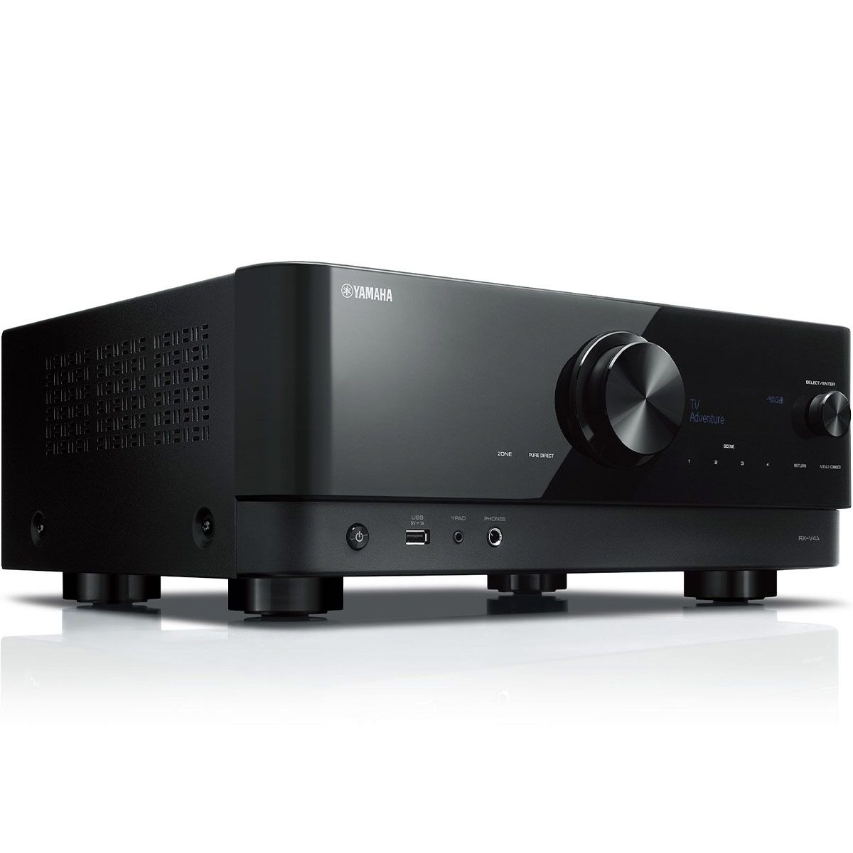 Yamaha RX-V4A 5.2-Channel AV Receiver - angled side view