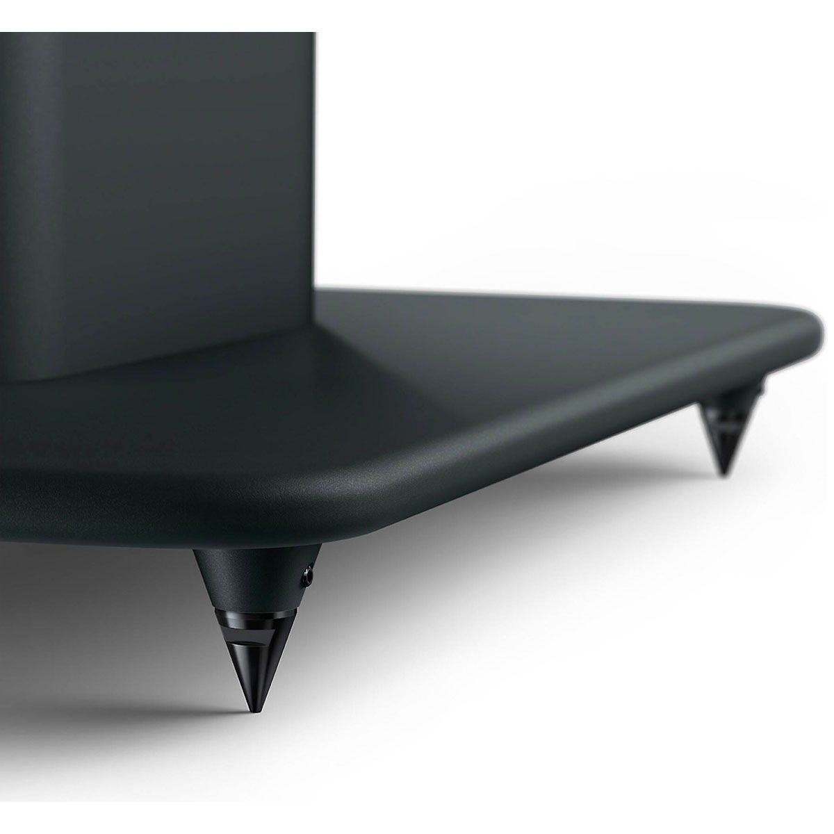 KEF S2 Speaker Stands for LS Series - Carbon Black - Pair - close-up of carpet spikes