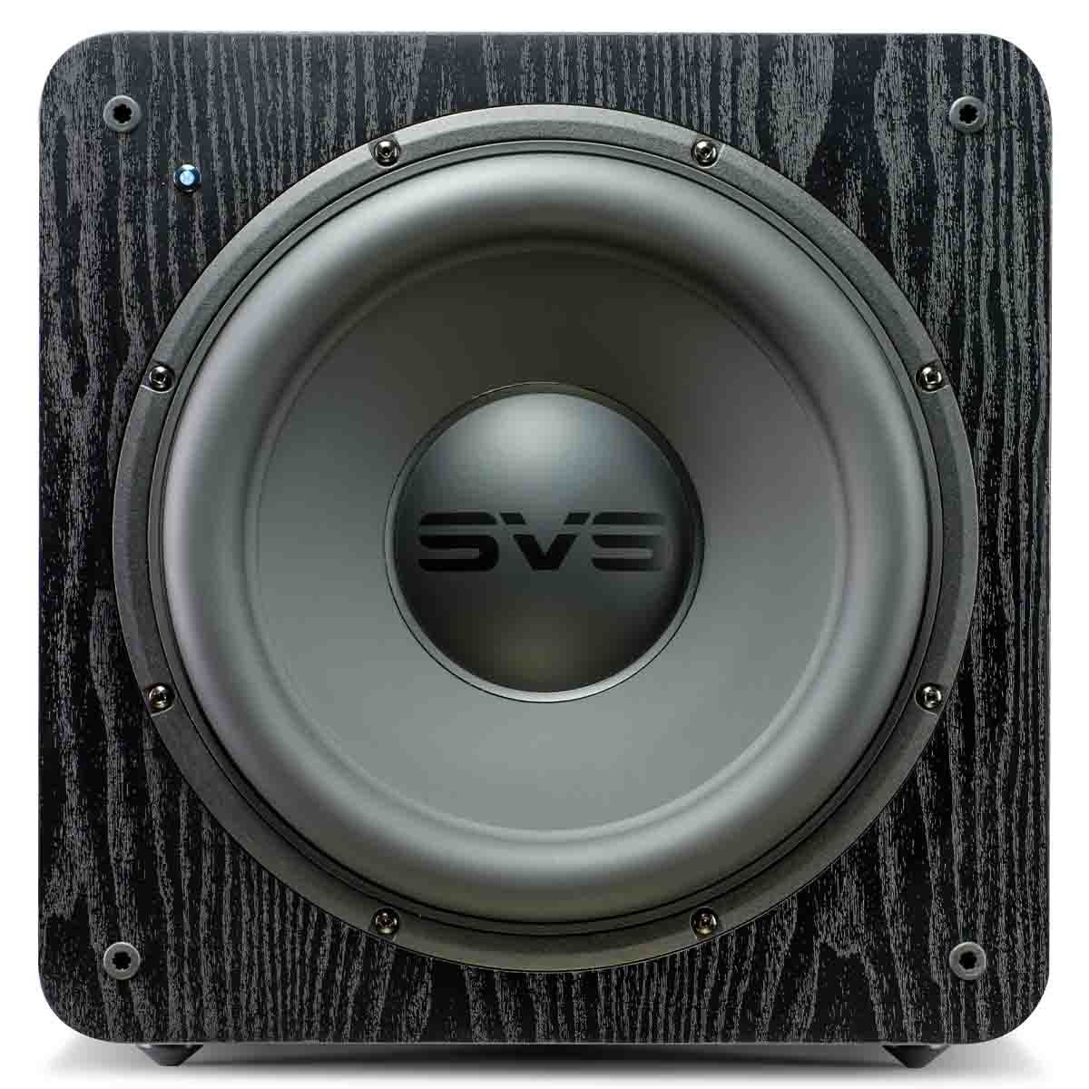 SVS SB-2000 12" Compact Sealed Subwoofer - Premium Black Ash - front view without grille