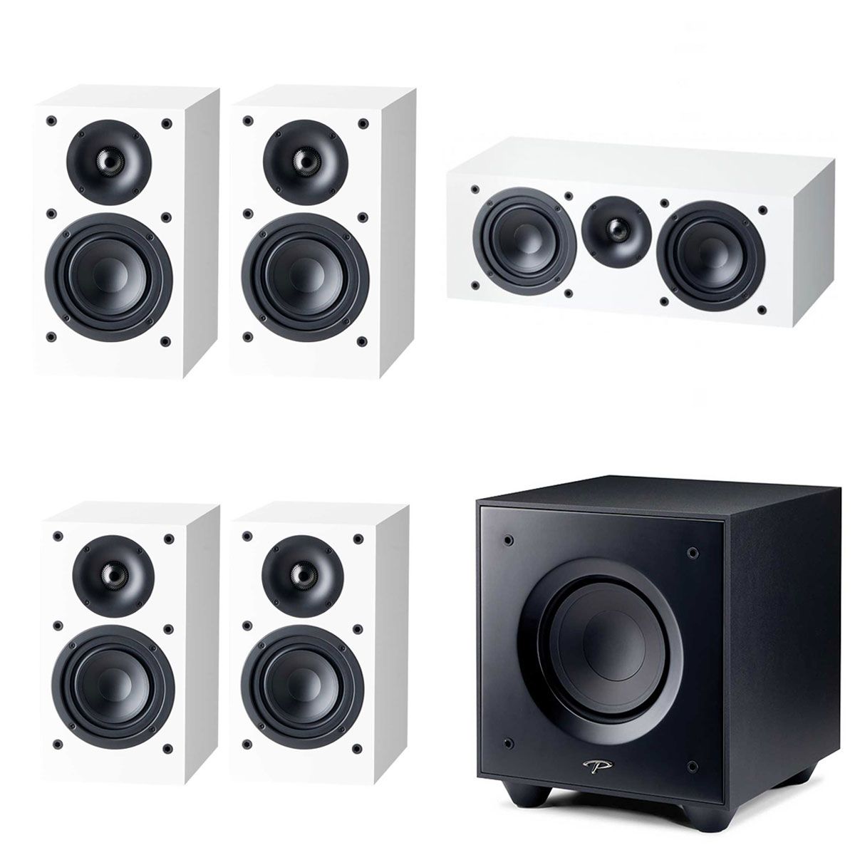 Paradigm 5.1 Surround Home Theater Package, White